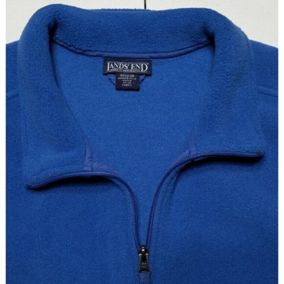 Lands' End Full Zip Aircore-200 Fleece Vest Zipped Pockets Blue Men's Large - Picture 11 of 13